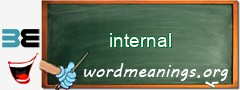 WordMeaning blackboard for internal